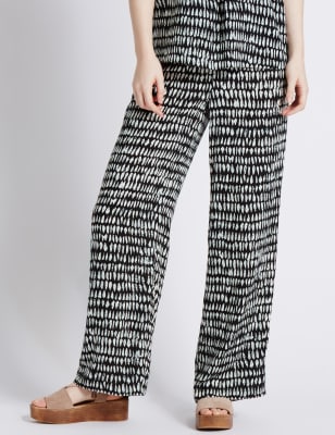 petite wide leg trousers m&s