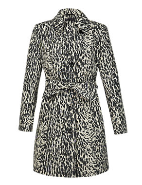PETITE Animal Print Belted Mac with Stormwear™ Image 2 of 5