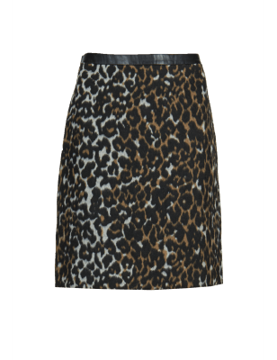 Leopard print 2025 wool mini skirt