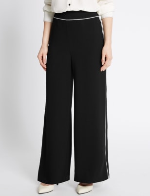 petite wide leg trousers m&s