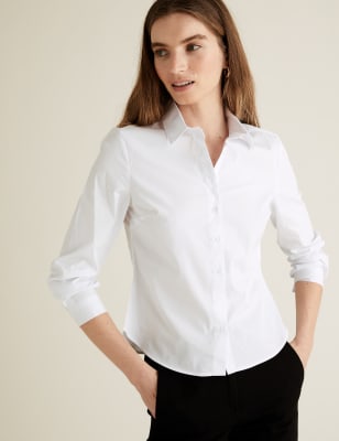 m&s womens white blouses