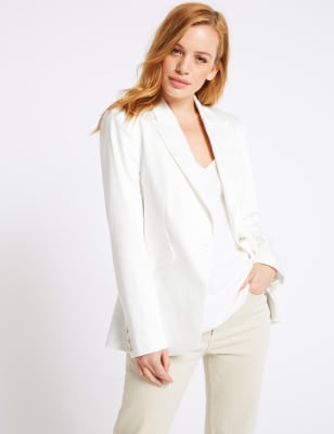 White on sale petite blazer