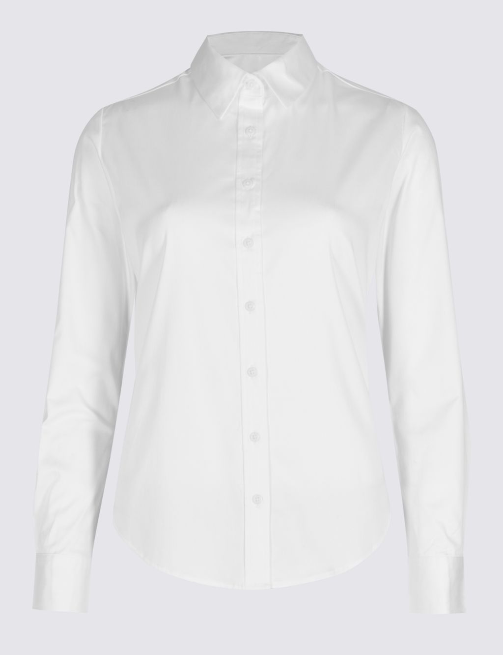 PETITE Cotton Rich Long Sleeve Shirt 1 of 4