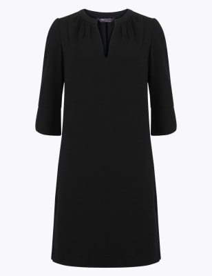 marks and spencer crepe shift dress