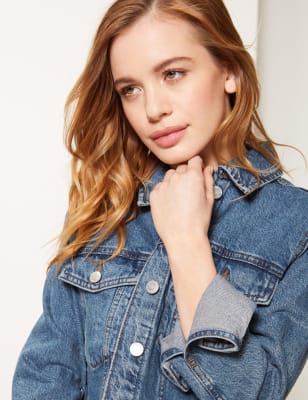 Ladies petite 2025 denim jacket