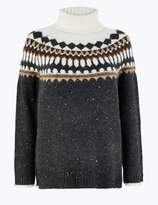 m&s fairisle jumper womens
