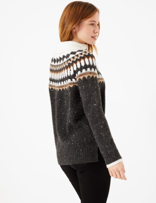 m&s fairisle jumper womens