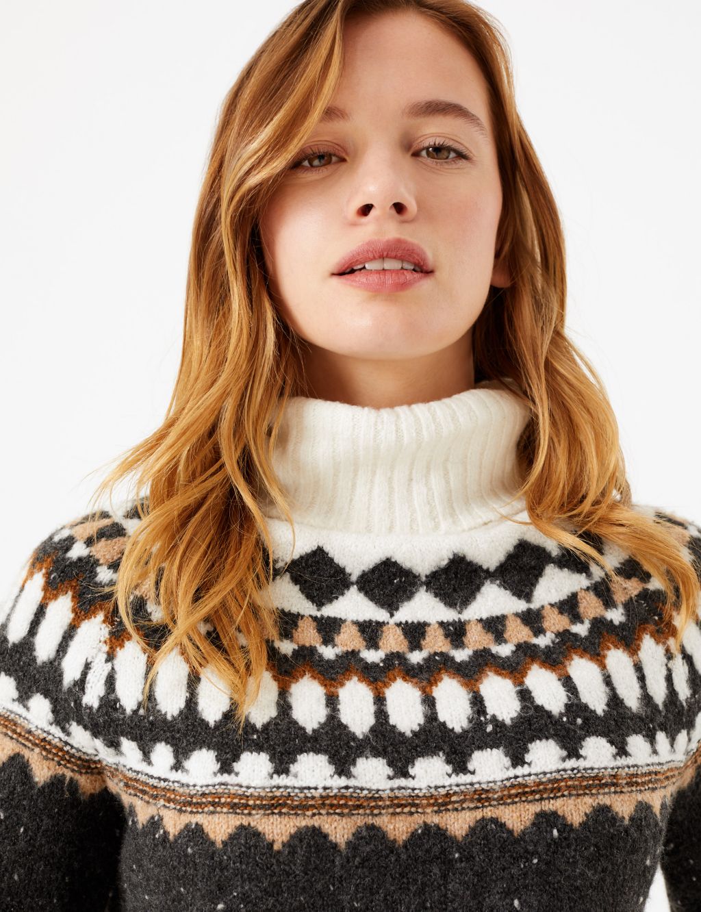 PETITE Fair Isle Roll Neck Jumper | M&S Collection | M&S