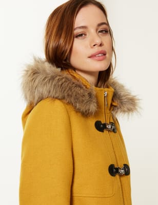 Yellow duffle hot sale coat womens