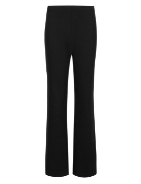 PETITE Flat Front Bootleg Trousers Image 2 of 4