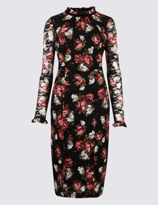 PETITE 3/4 Sleeve Tailored Dress, M&S Collection