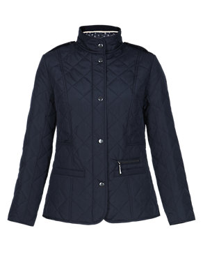 PETITE Funnel Neck Quilted Jacket with Stormwear™ Image 2 of 6