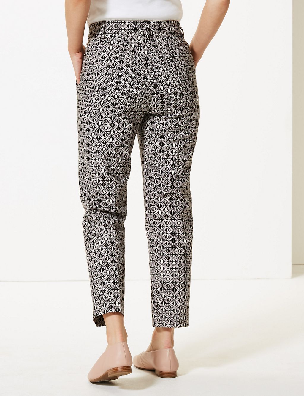 PETITE Geometric Print Slim 7/8th Trousers 2 of 5