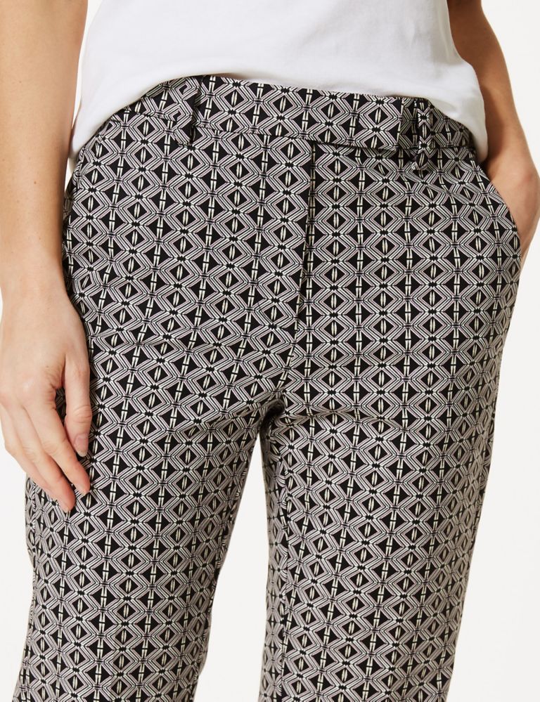 PETITE Geometric Print Slim 7/8th Trousers 4 of 5