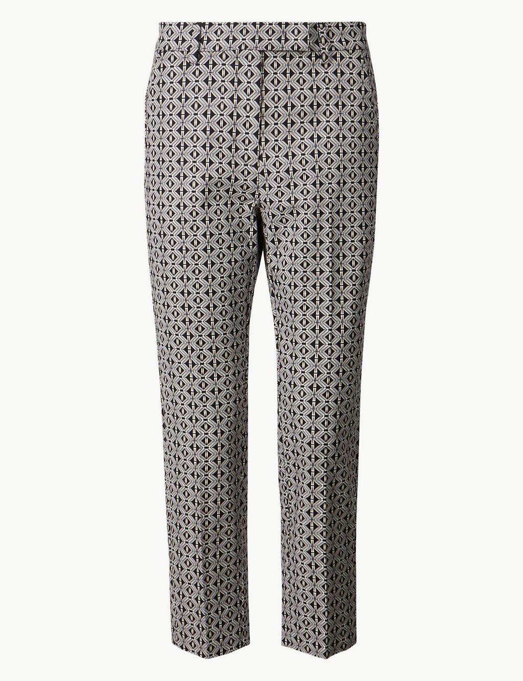 PETITE Geometric Print Slim 7/8th Trousers 1 of 5
