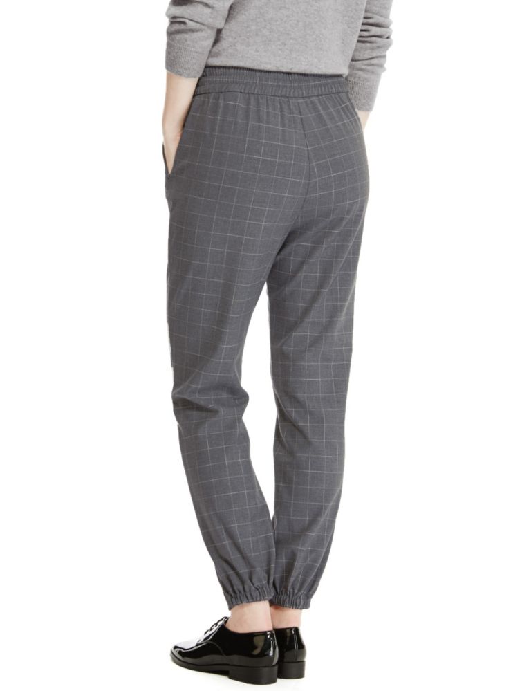 PETITE Grid Checked Joggers 4 of 4