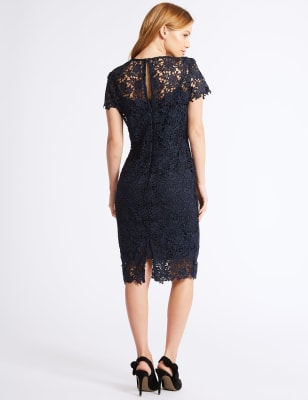 Petite lace best sale midi dress