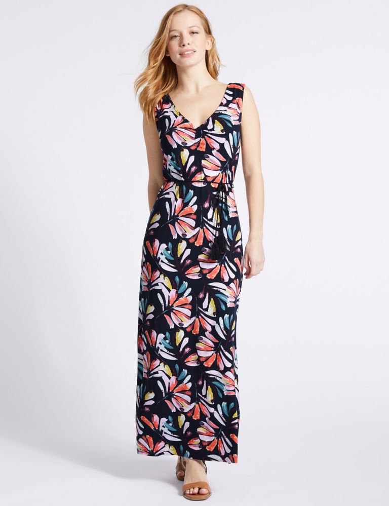 PETITE Leaf Print Maxi Dress | M&S Collection | M&S