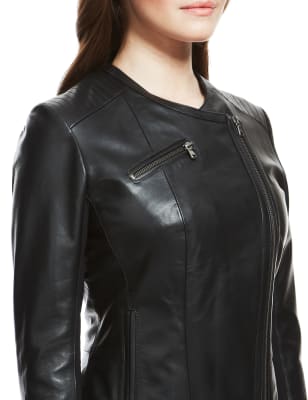 Ladies petite leather on sale jackets