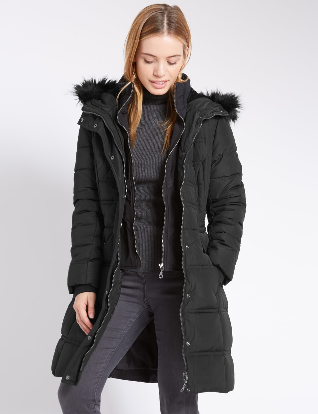 petite padded coat