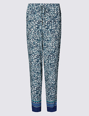 PETITE Paisely Print Trousers Image 2 of 3