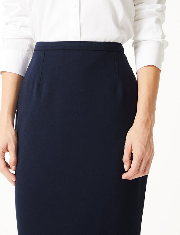 Black S6 Marks & Spencer Ladies Fully Zipped Petite Pencil Skirt BNWT 