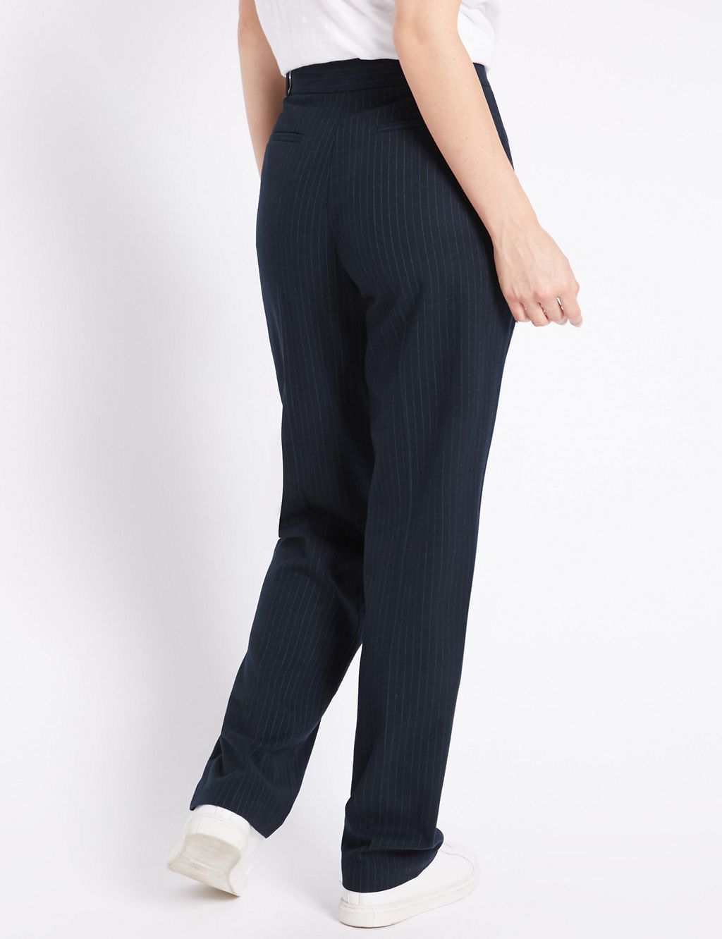 PETITE Pinstriped Straight Leg Trousers 2 of 4