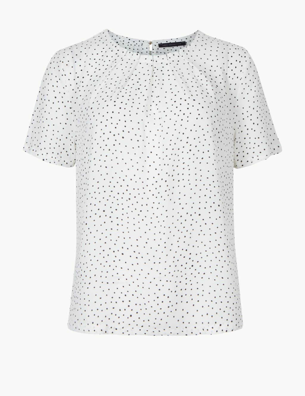 PETITE Polka Dot Round Neck Shell Top 1 of 4
