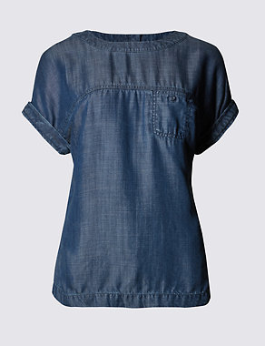 PETITE Pure Linen Shell Top Image 2 of 3