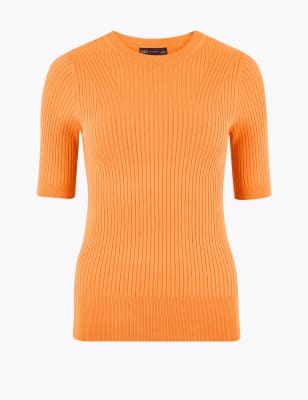 PETITE Ribbed Jumper, M&S Collection