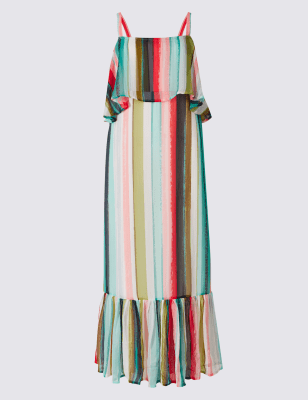 Express striped maxi clearance dress