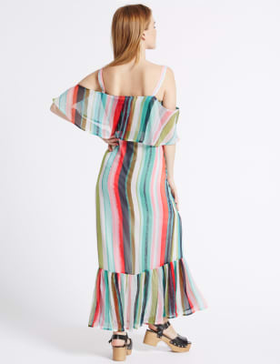 Express striped maxi clearance dress