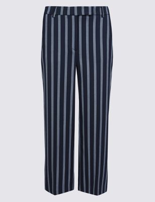 petite striped trousers