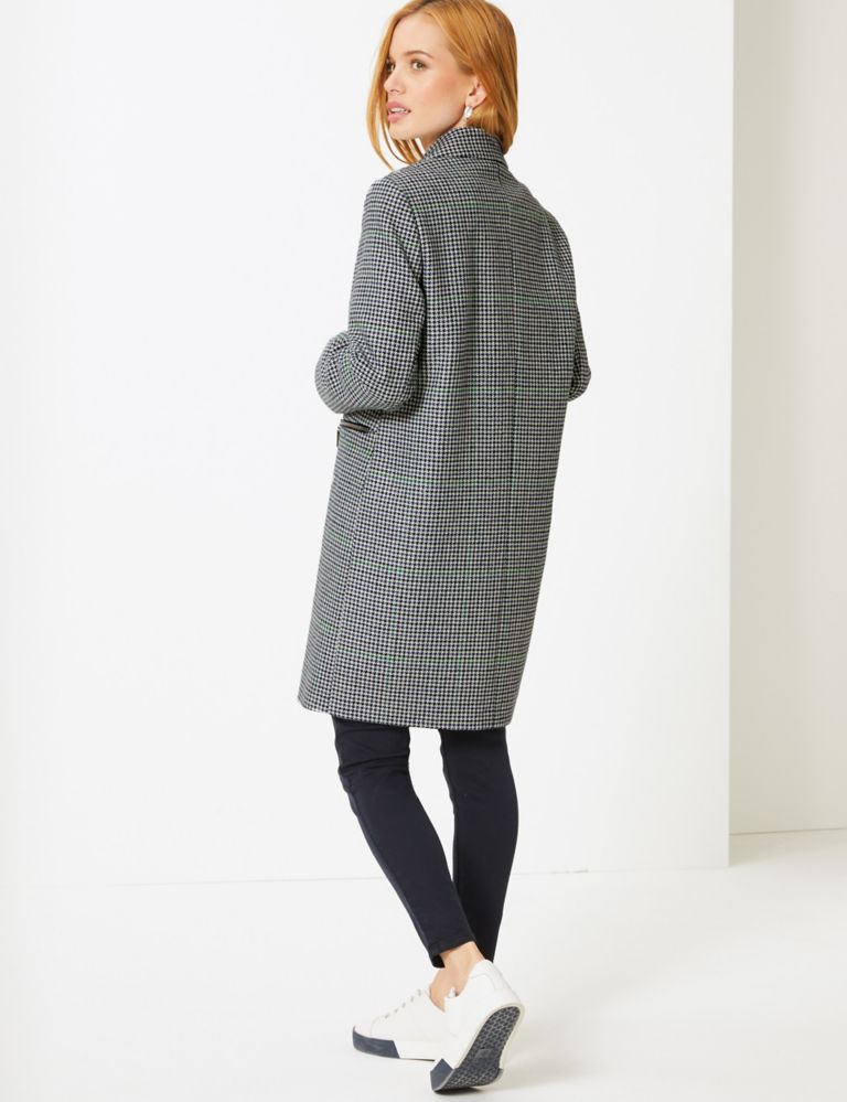 PETITE Wool Blend Checked Coat 3 of 4