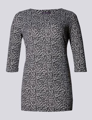 PLUS 3/4 Sleeve Speckled Tunic Image 2 of 3