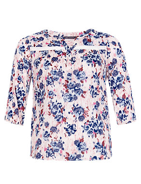 PLUS Blurred Floral Blouse Image 2 of 4