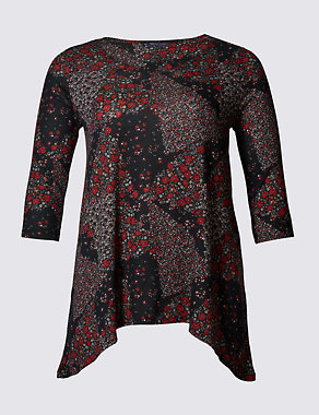 PLUS Cosy Swing 3/4 Sleeve Jersey Top Image 2 of 4