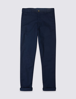 PLUS Cotton Chinos with Stretch (3-16 Years) Image 2 of 5