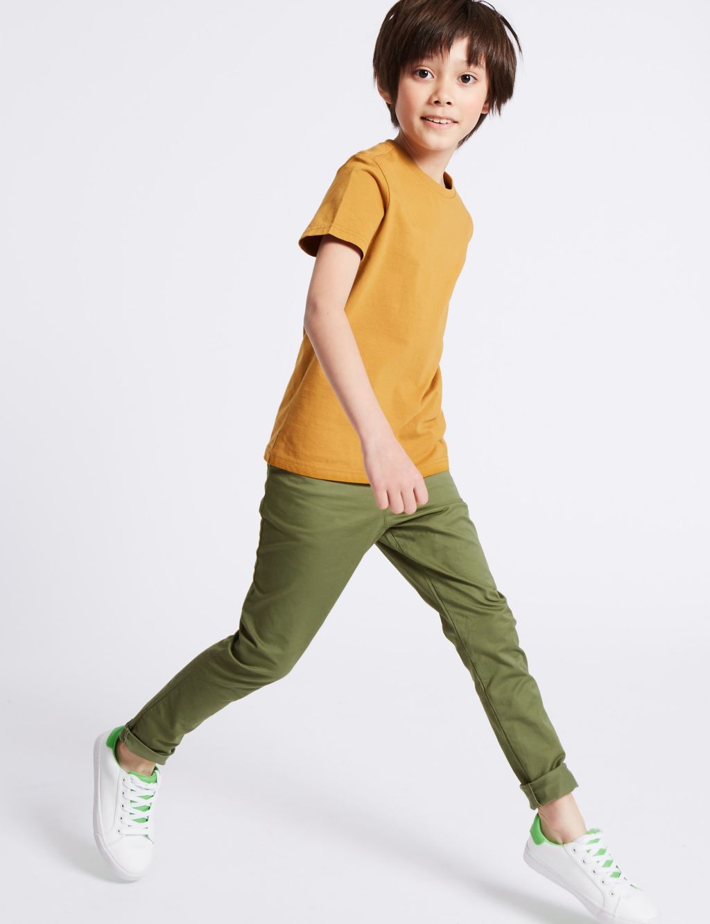 PLUS Cotton Rich Chinos with Stretch (3-16 Years) 3 of 4