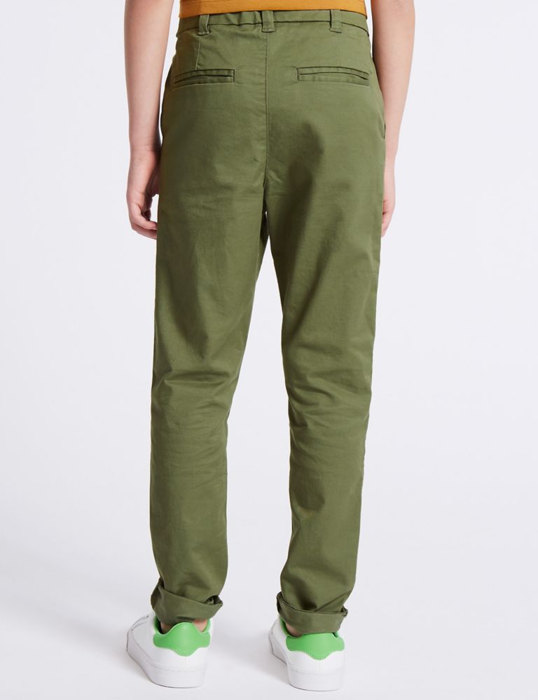 PLUS Cotton Rich Chinos with Stretch (3-16 Years) 4 of 4