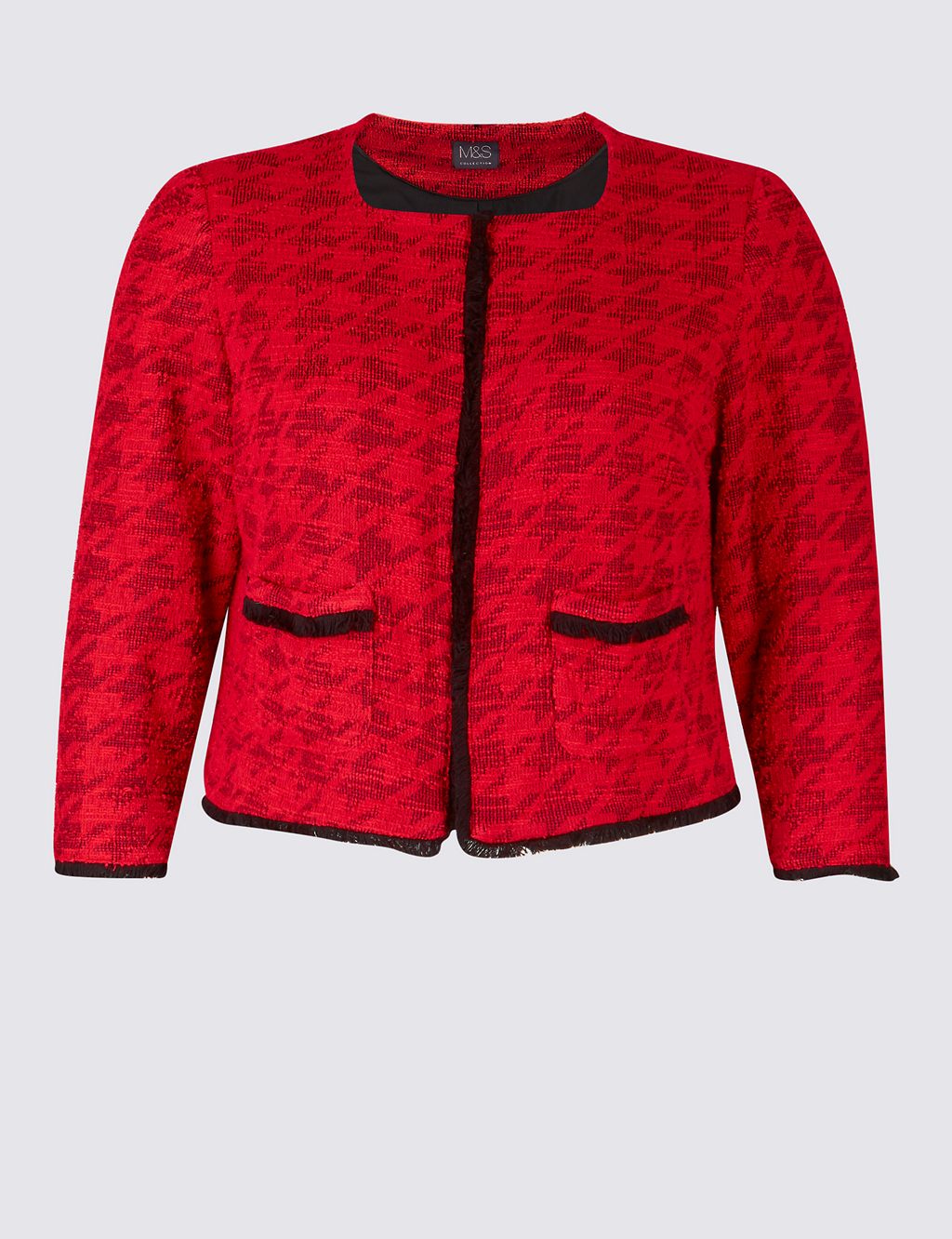 PLUS Dogstooth Contrasting Edge Jacket 1 of 2