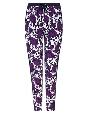 PLUS Floral Tapered Leg Trousers Image 2 of 4