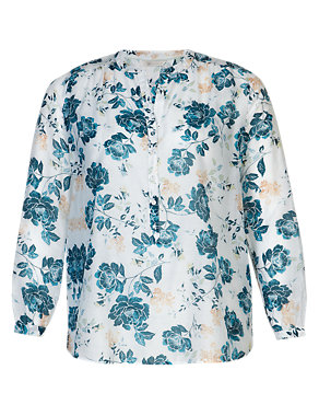 PLUS Floral Tunic with Silk Image 2 of 5