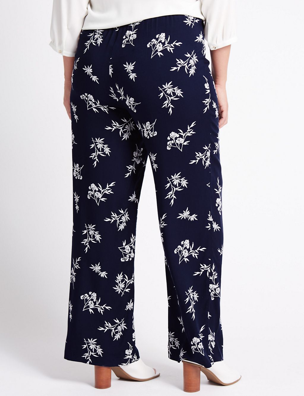 PLUS Floral Wide Leg Trousers 2 of 3