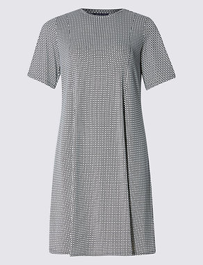PLUS Geometric Print Flared Skater Dress Image 2 of 3
