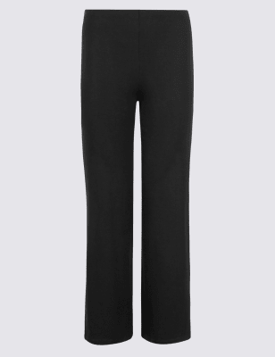 m&s wide leg pull on trousers