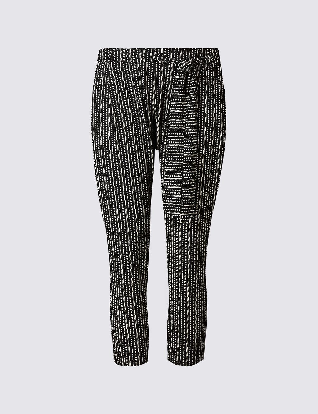 PLUS Tie Waist Cropped Tapered Leg Trousers 1 of 6
