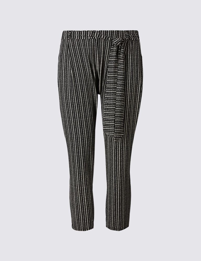 PLUS Tie Waist Cropped Tapered Leg Trousers 2 of 6