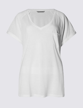 PLUS V-Neck Short Sleeve T-Shirt Image 2 of 3