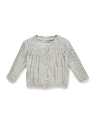 Pure Cotton Cable Knit Cardigan | M&S